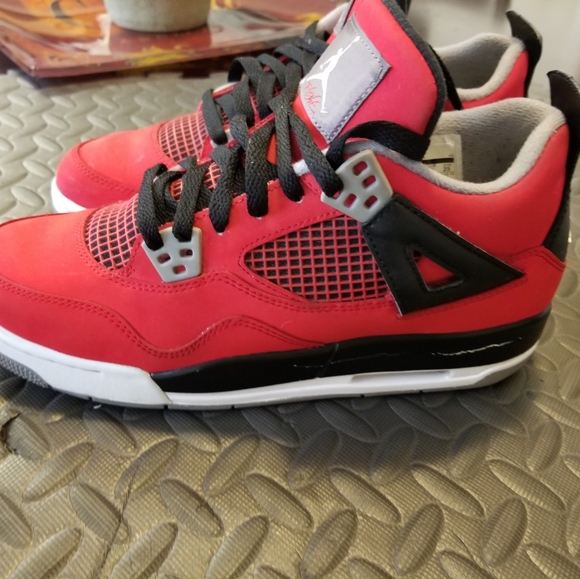 Jordan Shoes | Copy Nike Air Jordan 4 Retro Gs Toro Red Cement | Poshmark